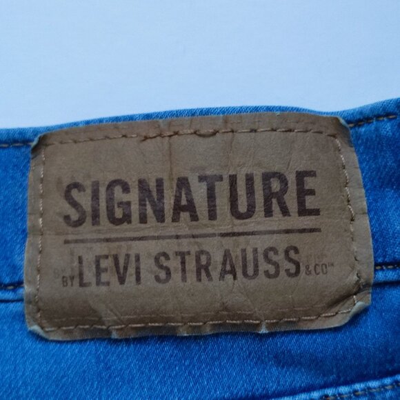 Signature by Levi Strauss jeans men's size W34/L30 denim blue slim straight - Picture 5 of 16